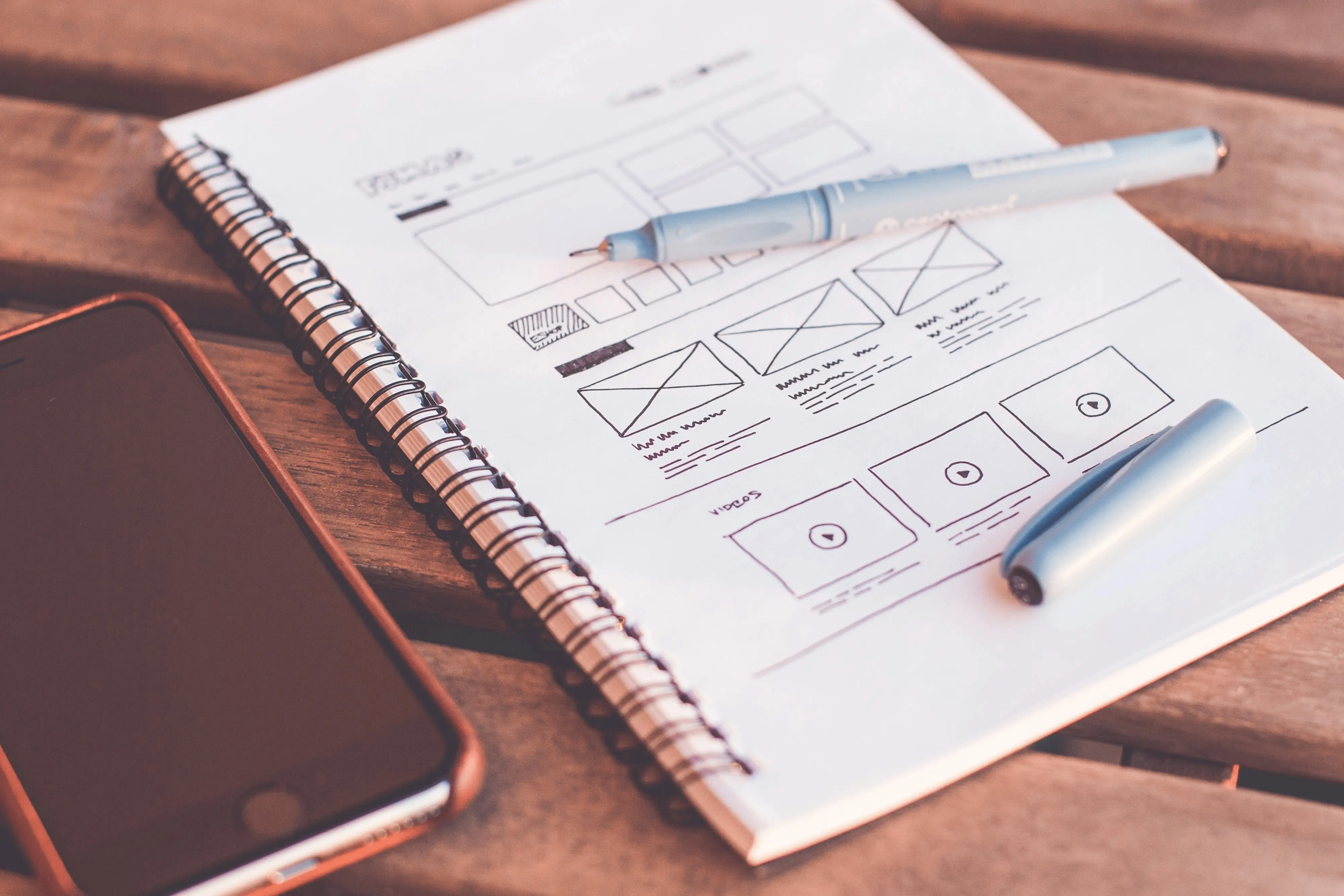 a graphic designer sketch book