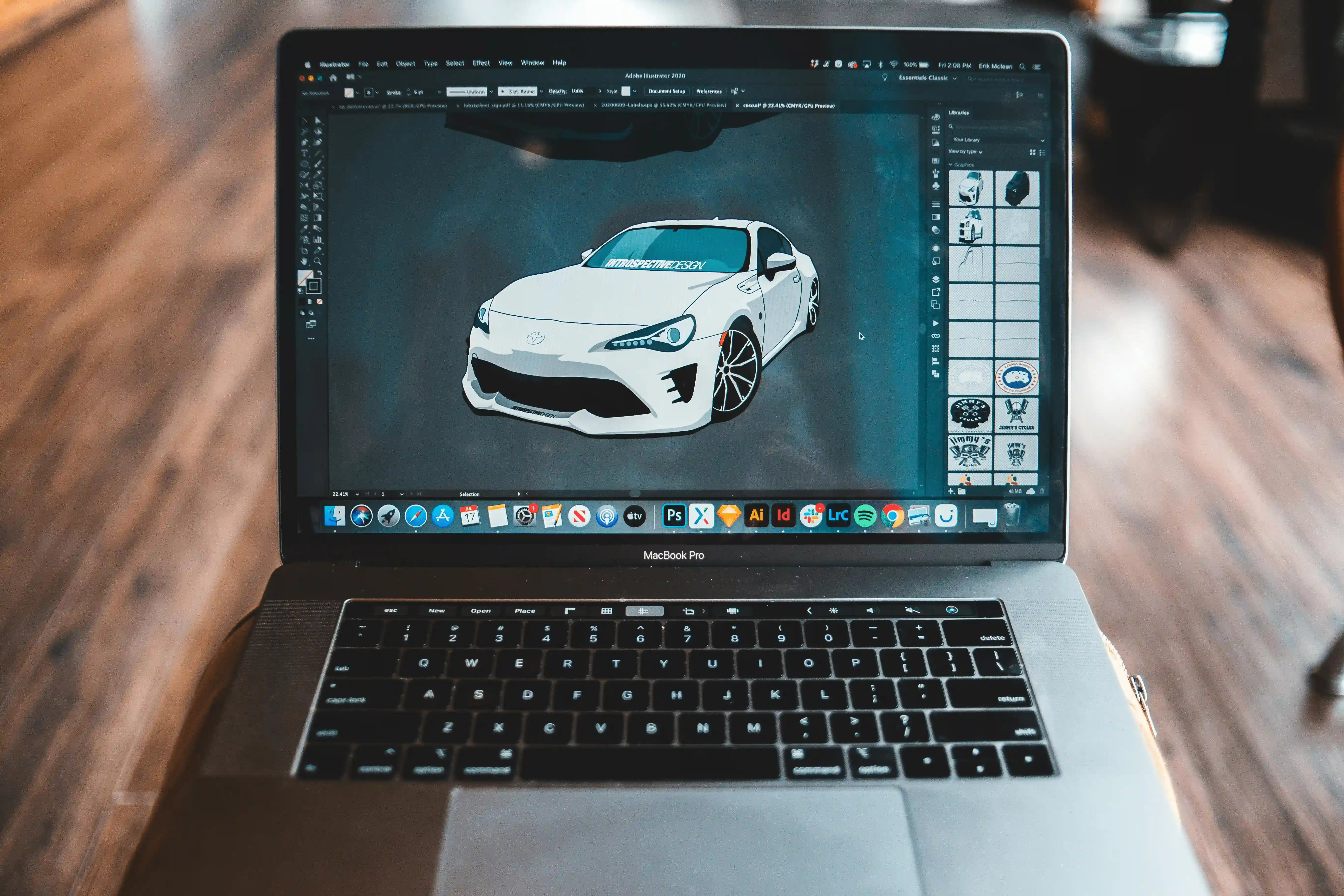 Graphic designer laptop